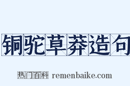 铜驼草莽造句是什么意思的图片